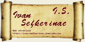 Ivan Sefkerinac vizit kartica